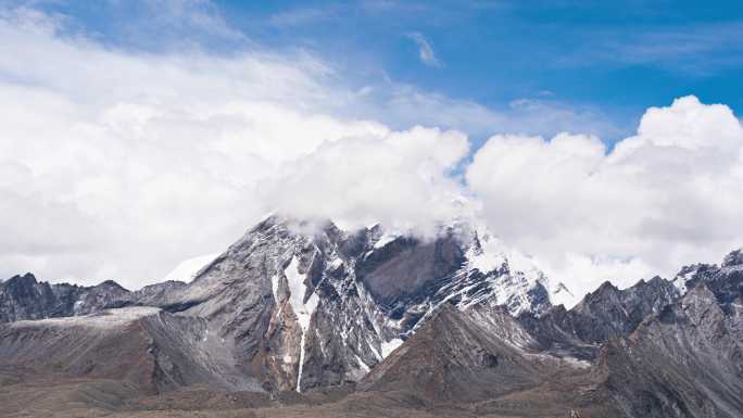 阿玛直米雪山云朵延时