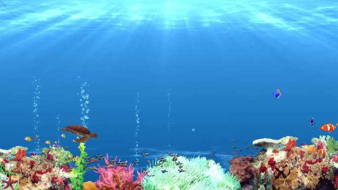 8K led背景 海底世界 可添加鱼类