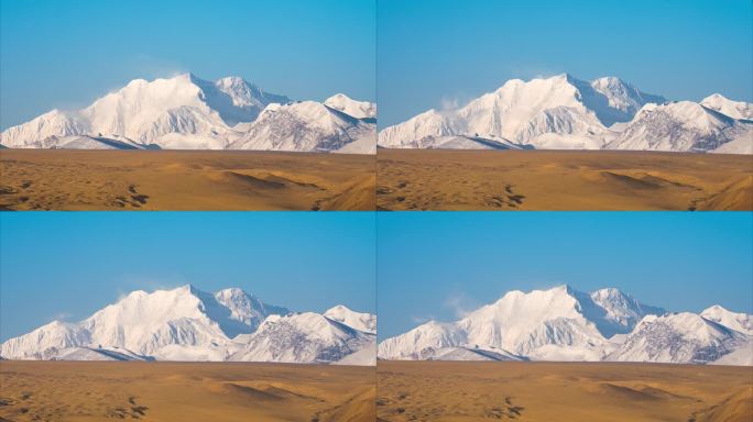 世界第三高峰干城章嘉峰雪山白天延时摄影