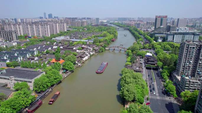 杭州拱宸桥大运河 大全景