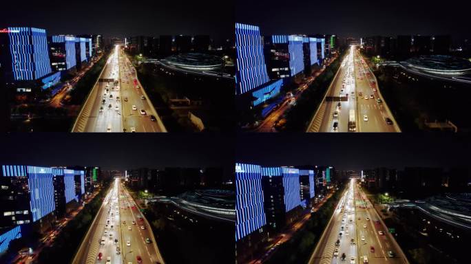 杭州电竞中心 留石高架夜景