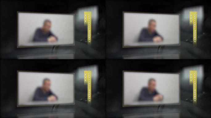 警示教育人物采访视频图片窗口AE模板