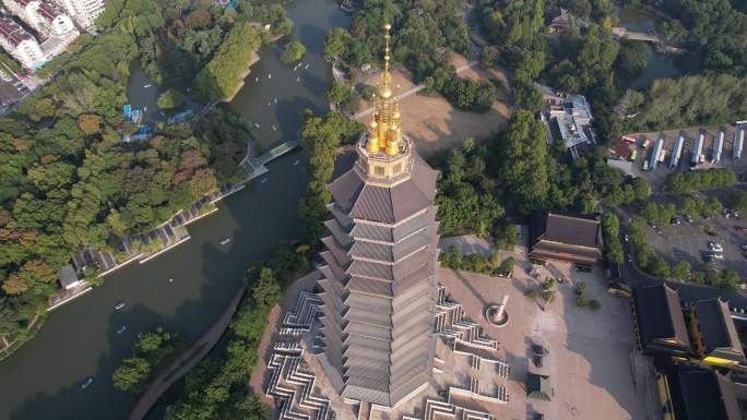 常州地标天宁寺天宁宝塔航拍