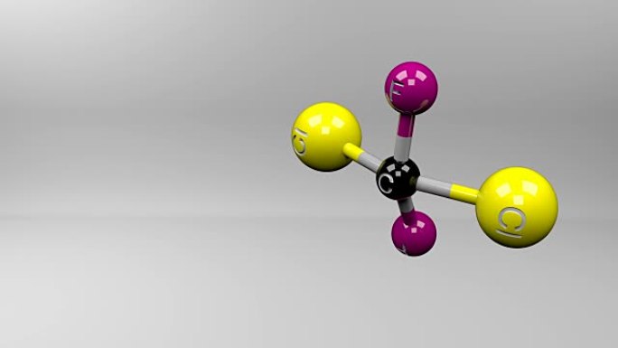 二氯二氟甲烷分子。
