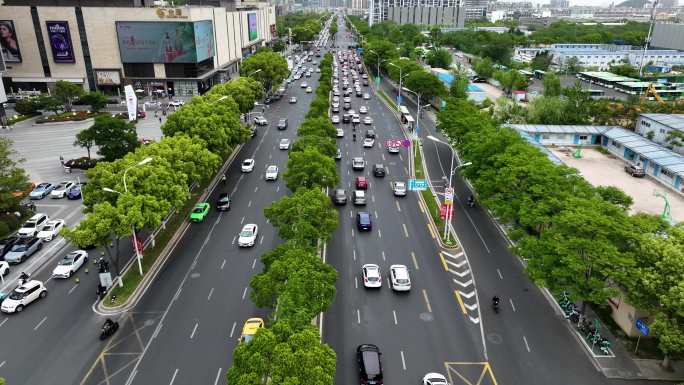 高视角下的城市道路车流