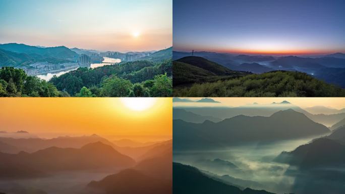 安化城市日出云台山日出8K