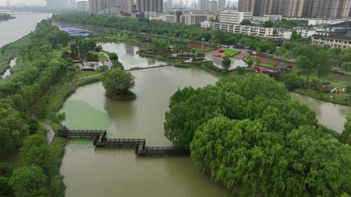 咸阳生态环境咸阳湖二期航拍咸阳宣传片