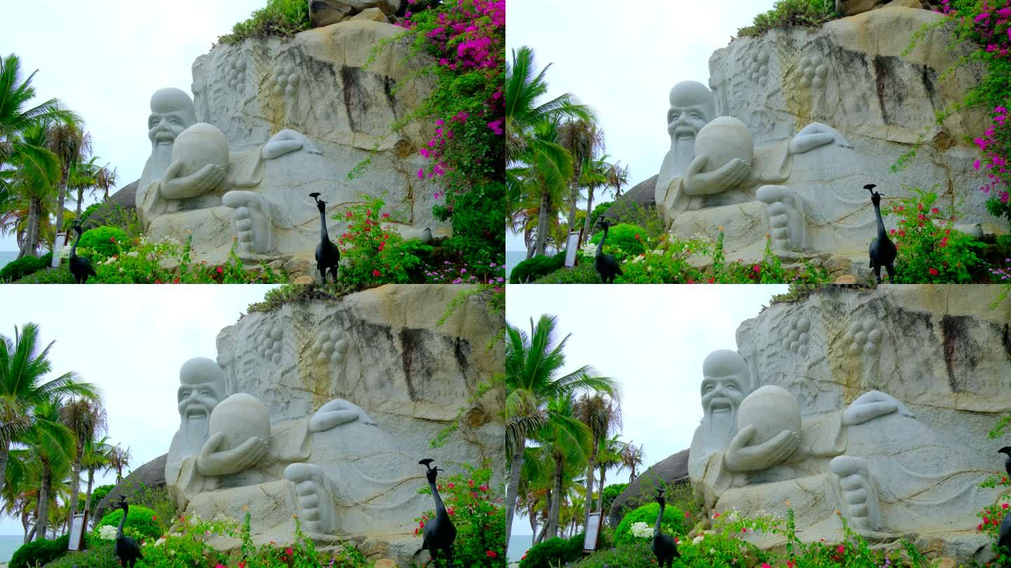 寿星神像 山体雕塑