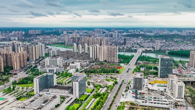 资阳沱东新区雨后延时摄影