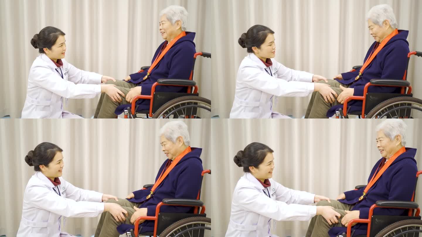 老人护士健康老年康养医疗患者护理病人医院