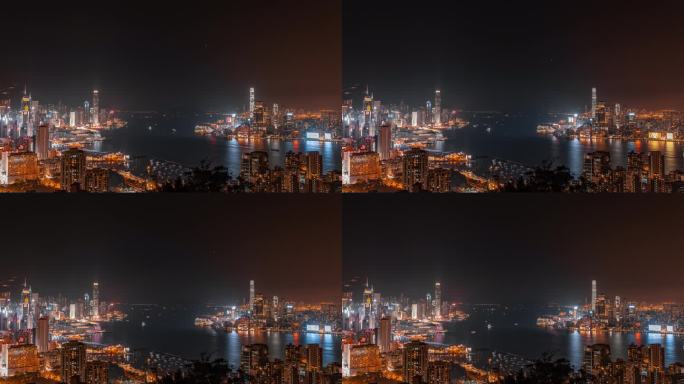 香港两岸夜景延时