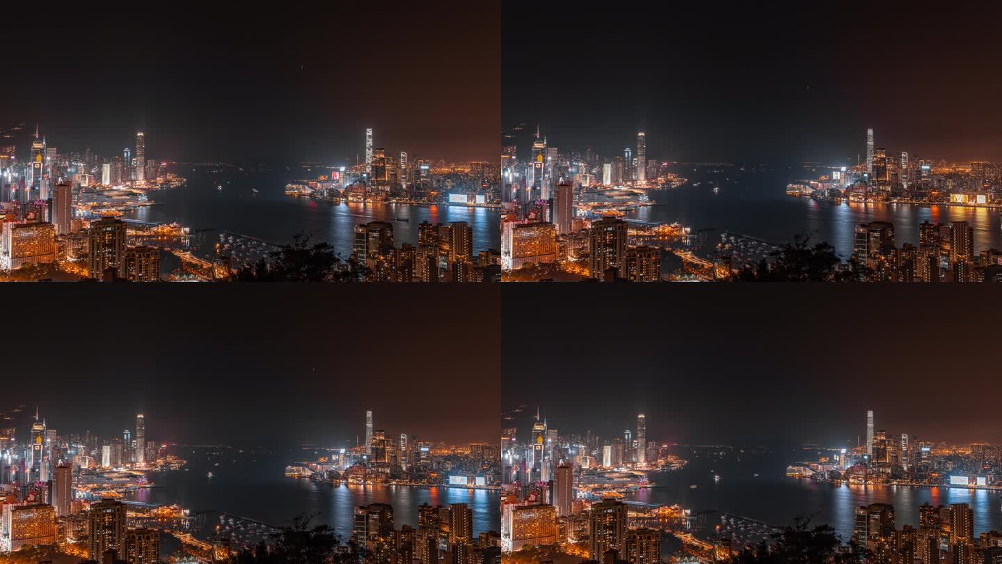 香港两岸夜景延时