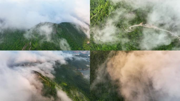 深圳城市快闪片头公园山峰梅沙尖云雾华侨城