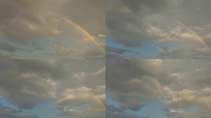 天空中彩虹的颜色消失了
