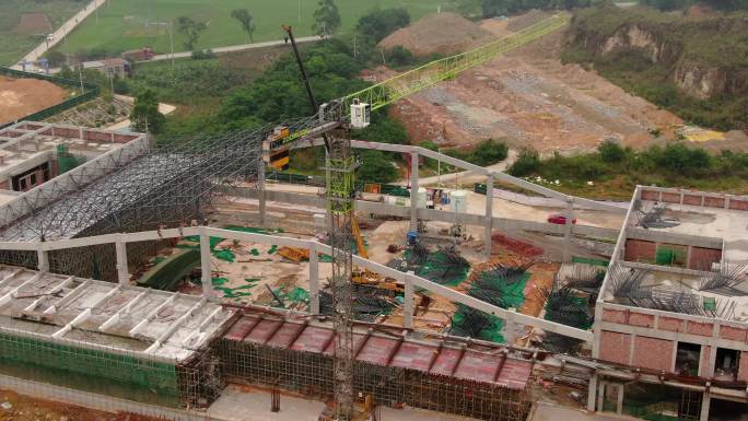 乡村火车站建设工地