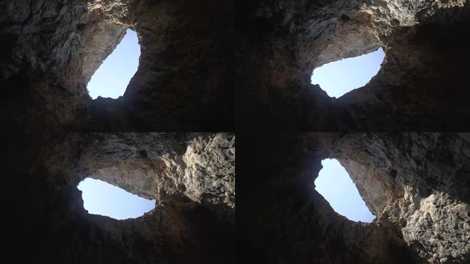 海底洞穴从不同寻常的角度