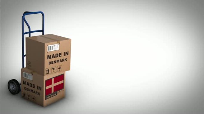 丹麦制造蓝色手推车，带盒子旋转SX