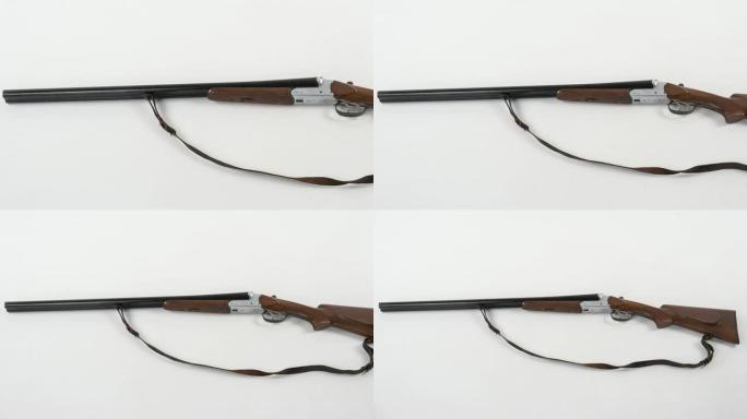 老式棕色和金属猎枪