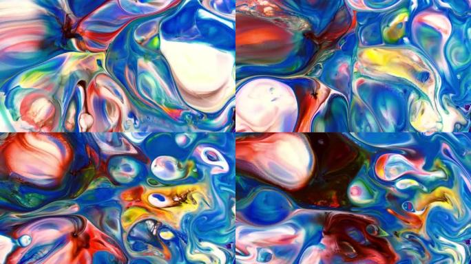水墨漆的艺术色彩爆炸蔓延湍流