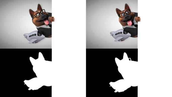 有趣的德国牧羊犬-3D动画