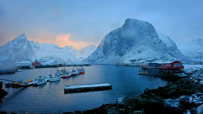 挪威罗弗滕群岛上的汉诺伊渔村