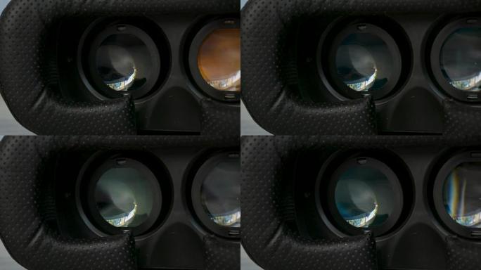 里面VR虚拟现实眼镜玩游戏，看3D 360电影放大