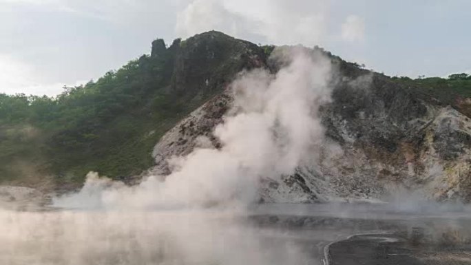 日本北海道登贝的延时Oyunuma池塘