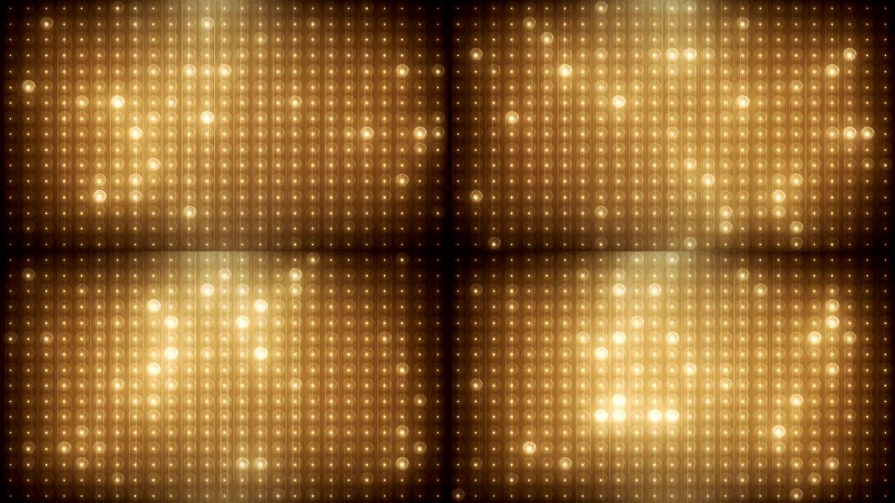 金色闪光发光二极管动画VJ背景