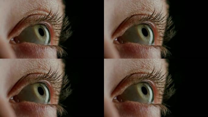 特写美丽的蓝眼睛