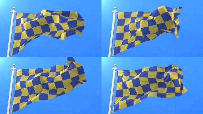 英格兰东南部的英格兰萨里郡的旗帜。循环
