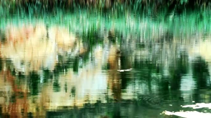 意大利奥特朗托铝土矿湖美丽的水影