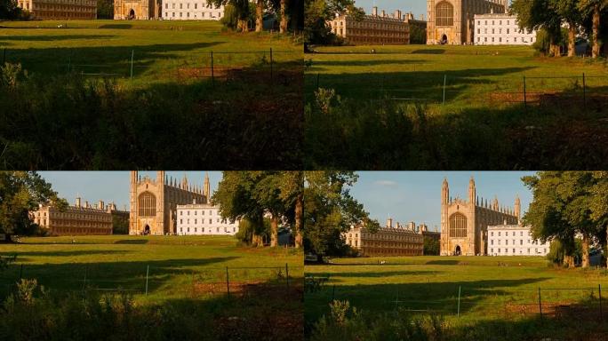 英国剑桥国王学院城市建设城市发展城市空镜