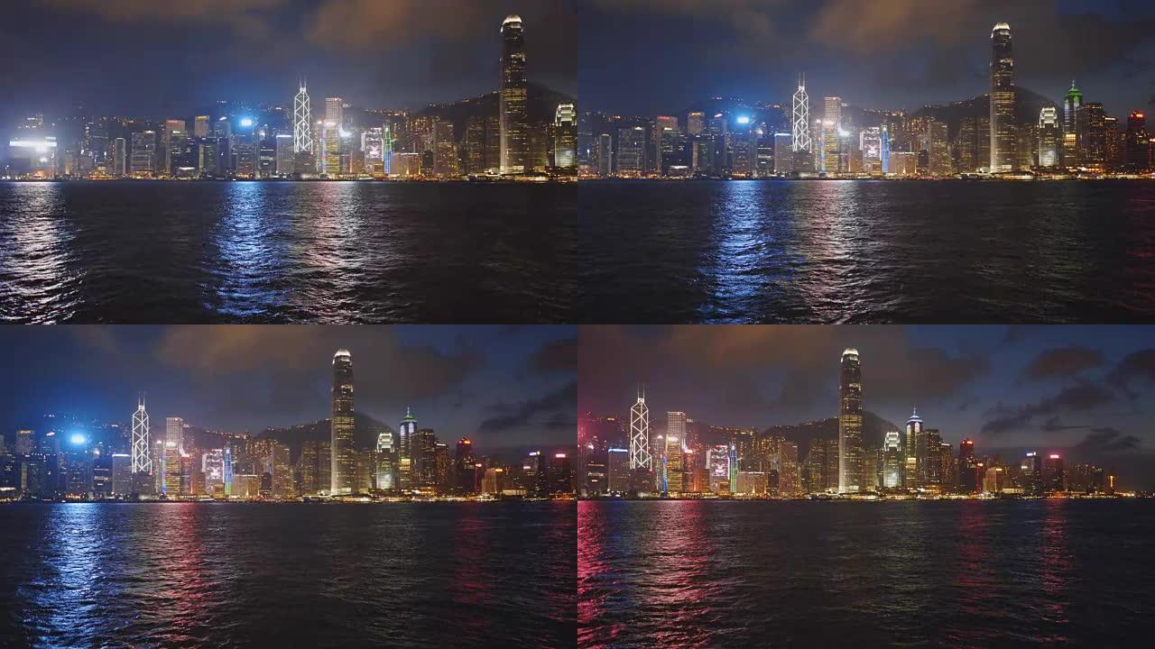 香港维多利亚港的夜盘