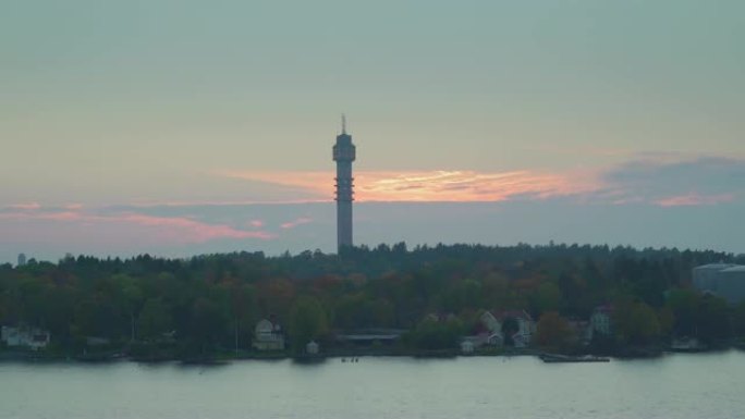 瑞典斯德哥尔摩岛城上的一座高塔