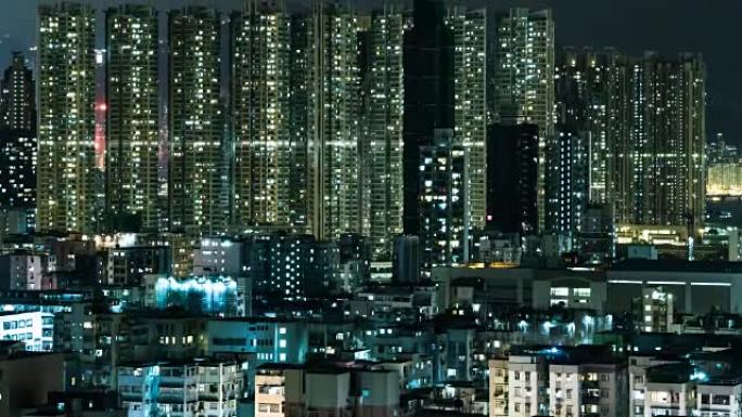拥挤的市中心建筑非常高密度的公寓楼