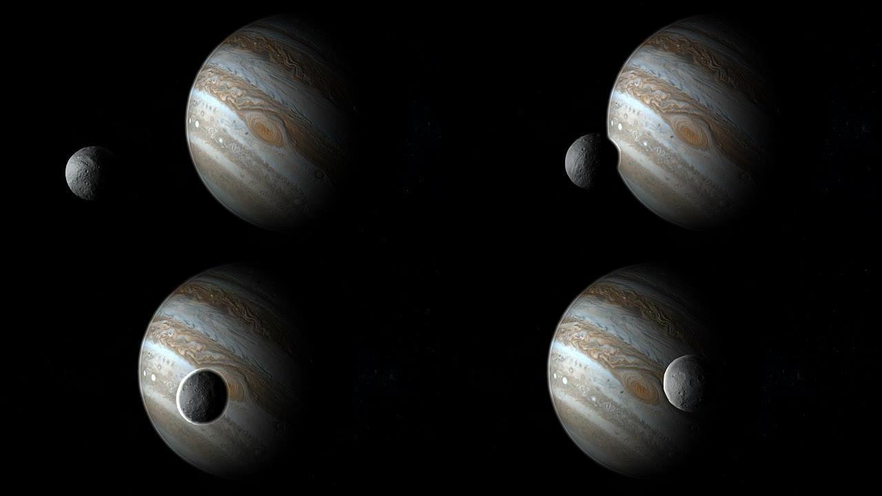 在木星附近的外层空间运行的小行星灶神星