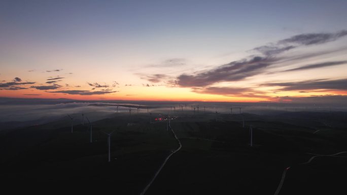 张北夕阳云海延时