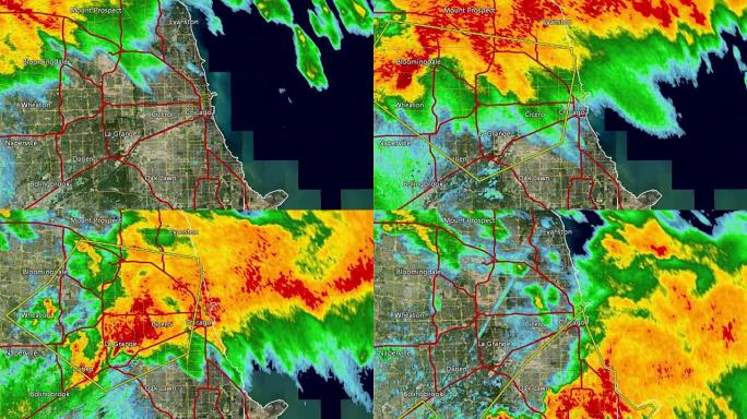 伊利诺伊州芝加哥2015年6月恶劣天气雷达