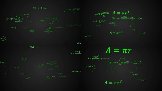 具有物理和数学任务解决方案，空间公式的科学3d背景
