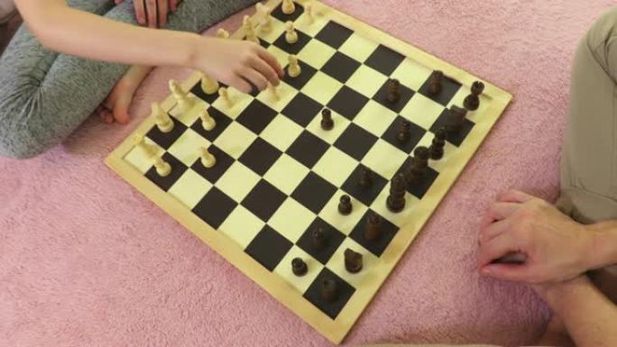 家庭对象棋游戏着迷