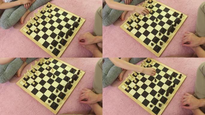 家庭对象棋游戏着迷
