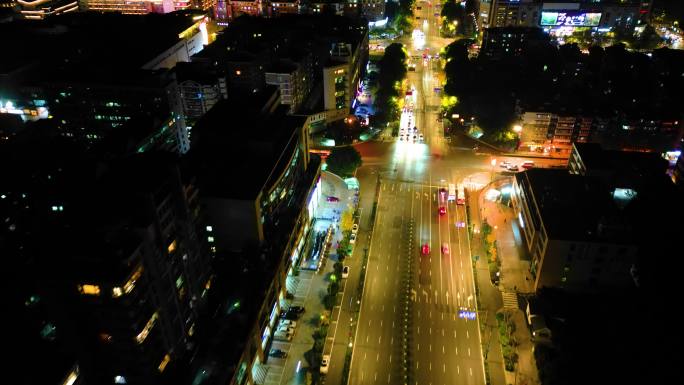 杭州西湖区西湖大道夜景车流延时_1