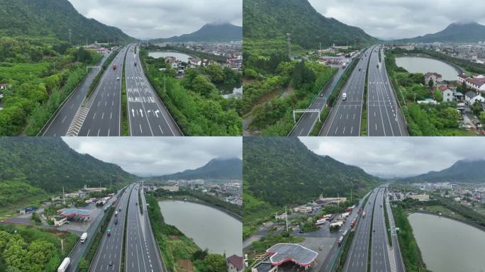 杭金衢高速G60高速公路服务区加油站实拍
