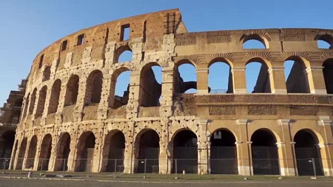 著名的意大利景点罗马竞技场。意大利首都的古代圆形剧场体育馆