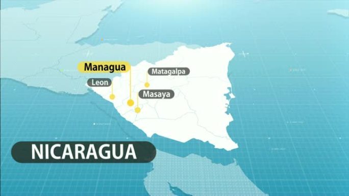 尼加拉瓜的地图