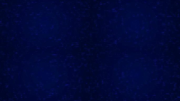 深蓝色无缝循环背景动画。闪烁的抽象夜空城市。