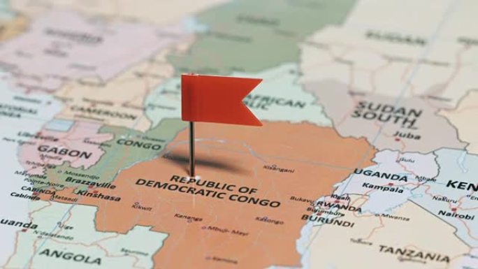带有Pin的刚果民主共和国