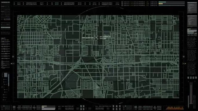 未来平视显示器数字城市地图
