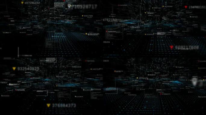 科技网高科技数字背景界面抬头显示全息信息