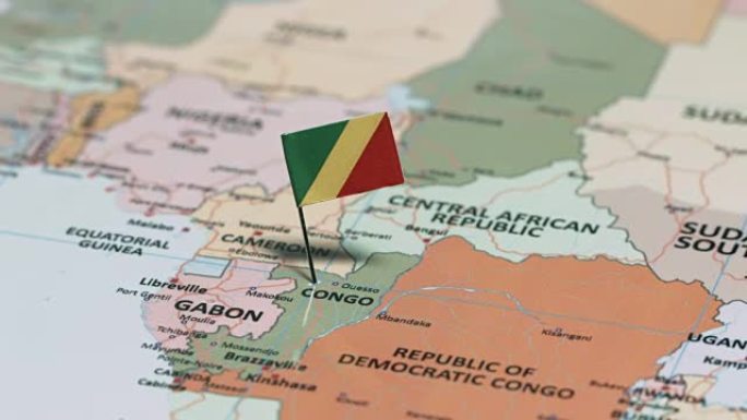 有国旗的刚果共和国